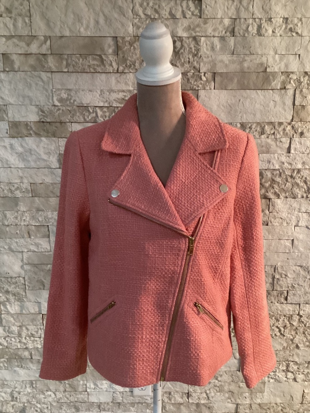 Talbots Tweed Moto Jacket